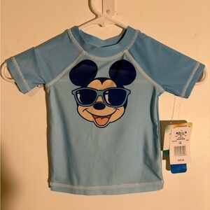 Disney Kids Rashguard - Light Blue with Mickey